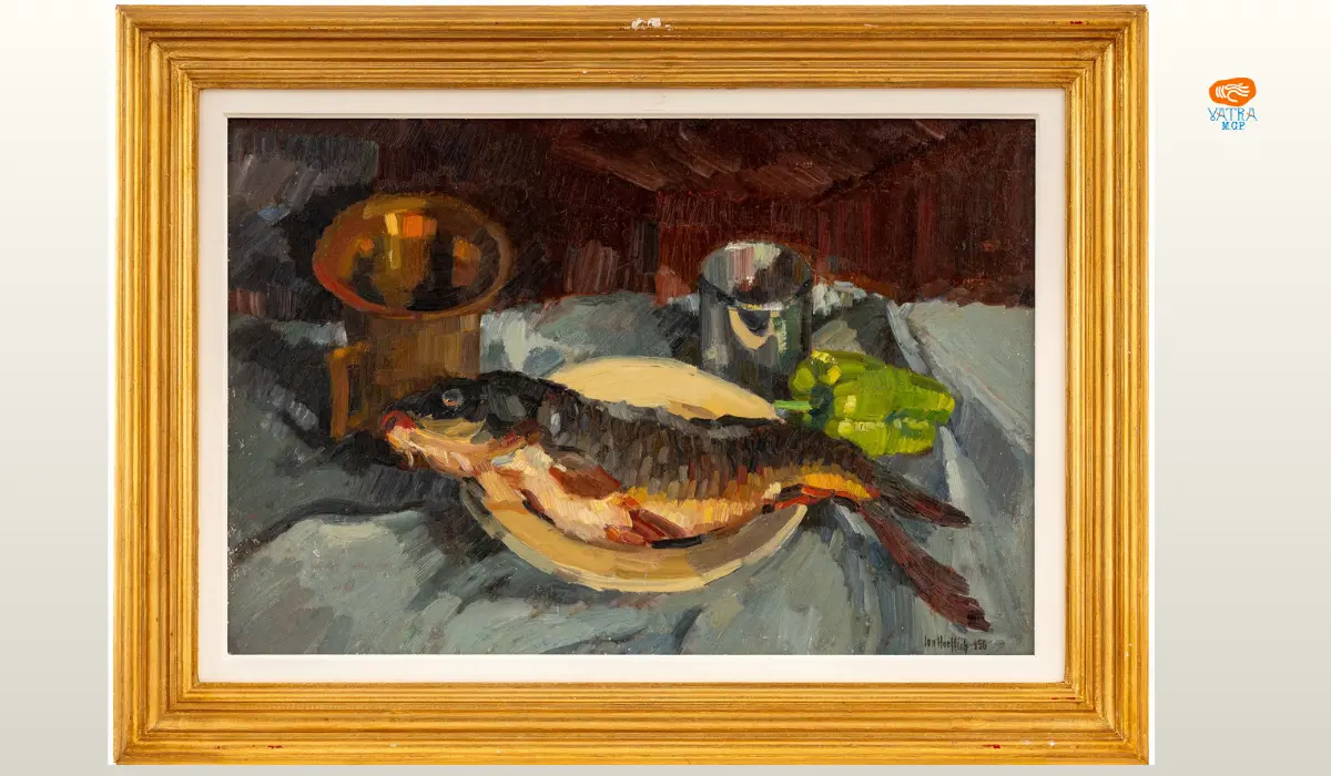 Natură statică cu pește (1956) – Ion Hoeflich