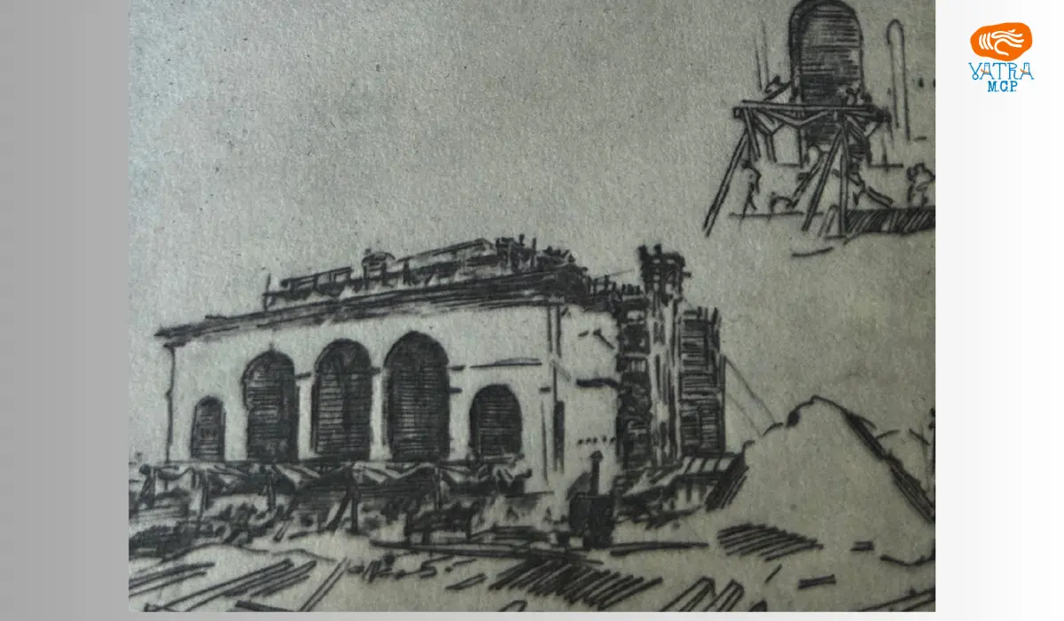 Schiță de peisaj – Teatrul de Operă și Balet din București în construcție – Alexandru Ciucurencu