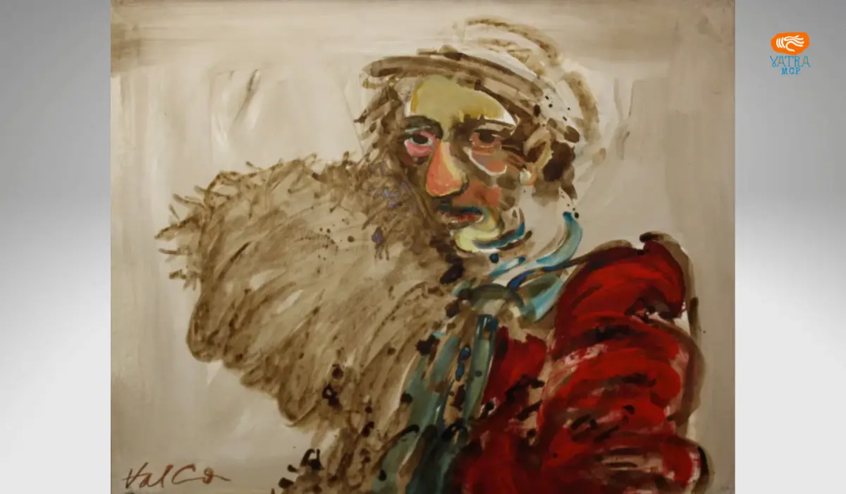 Portret cu haină roșie – Valentin Codoiu