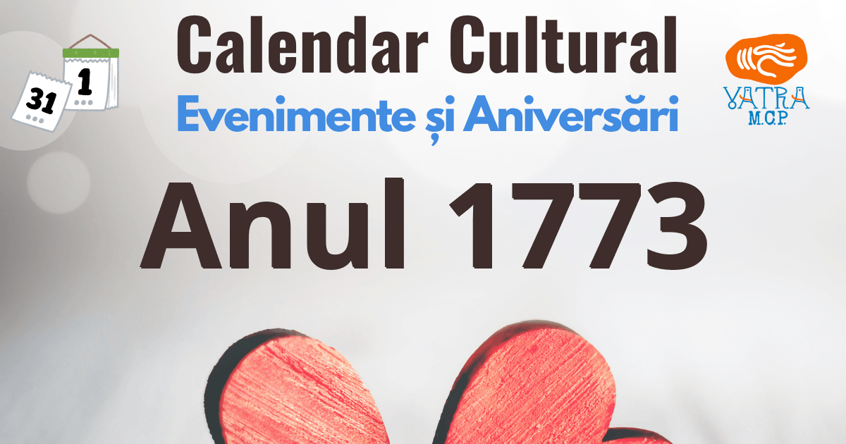 Anul 1773 în Cultura românească