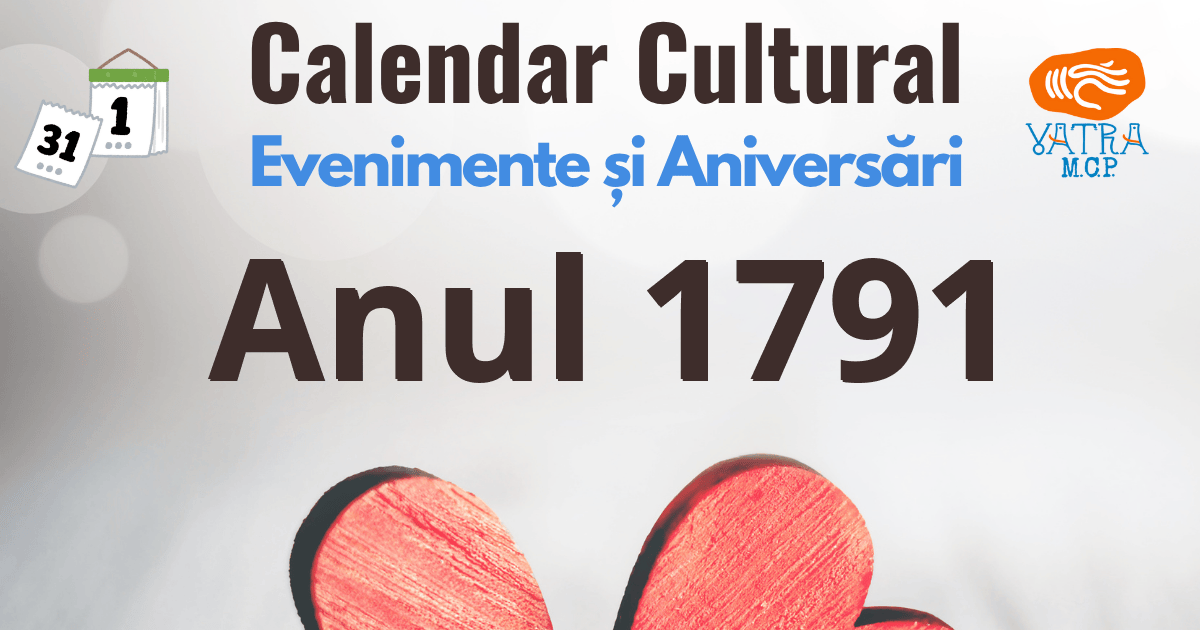 Anul 1791 în Cultura românească