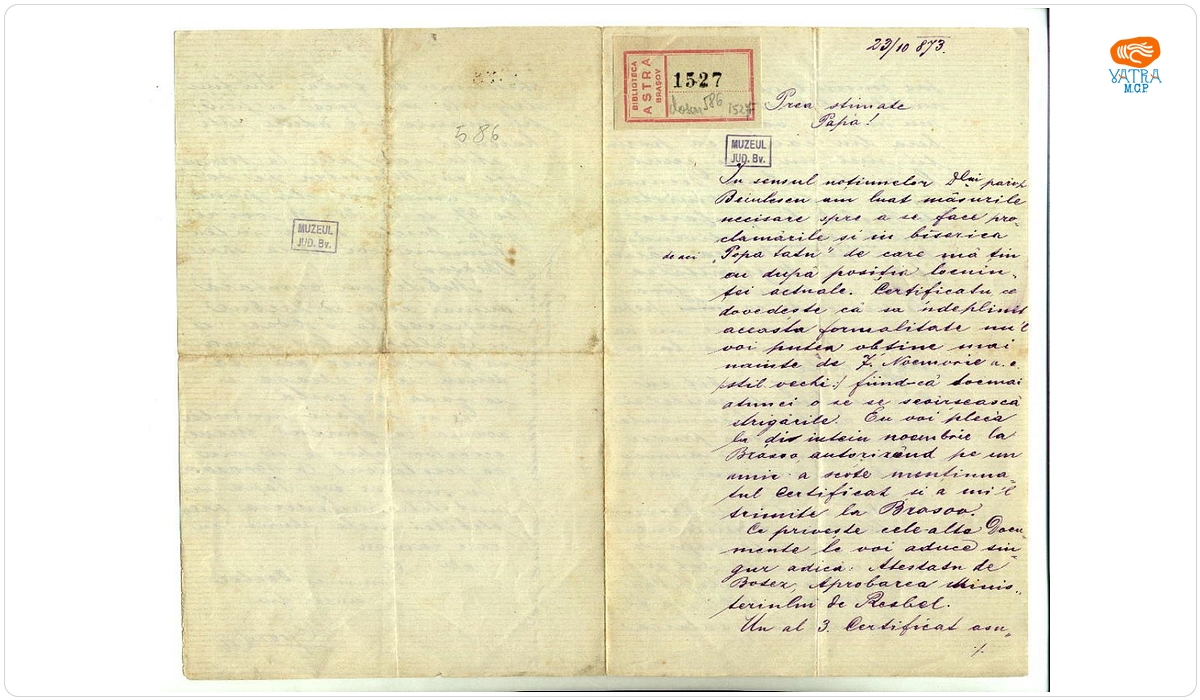 Moise Groza — Groza Moise către socrul său, Mureșianu Iacob