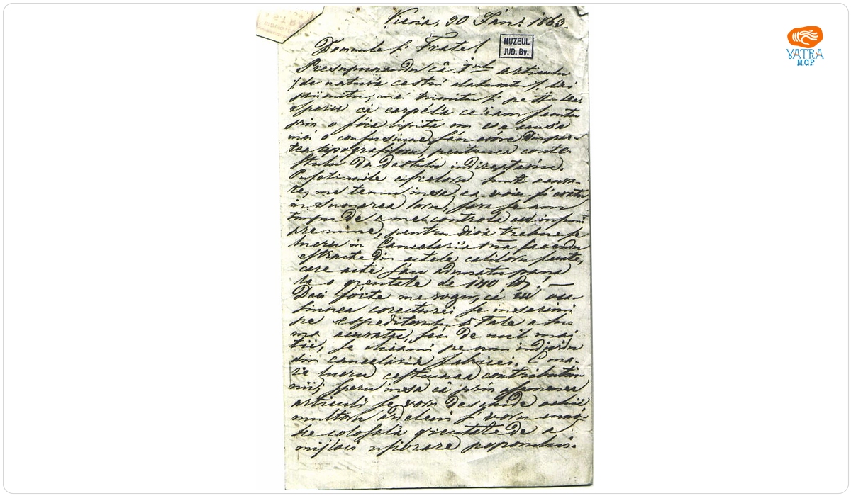 George Barițiu — George Barițiu către Iacob Mureșianu