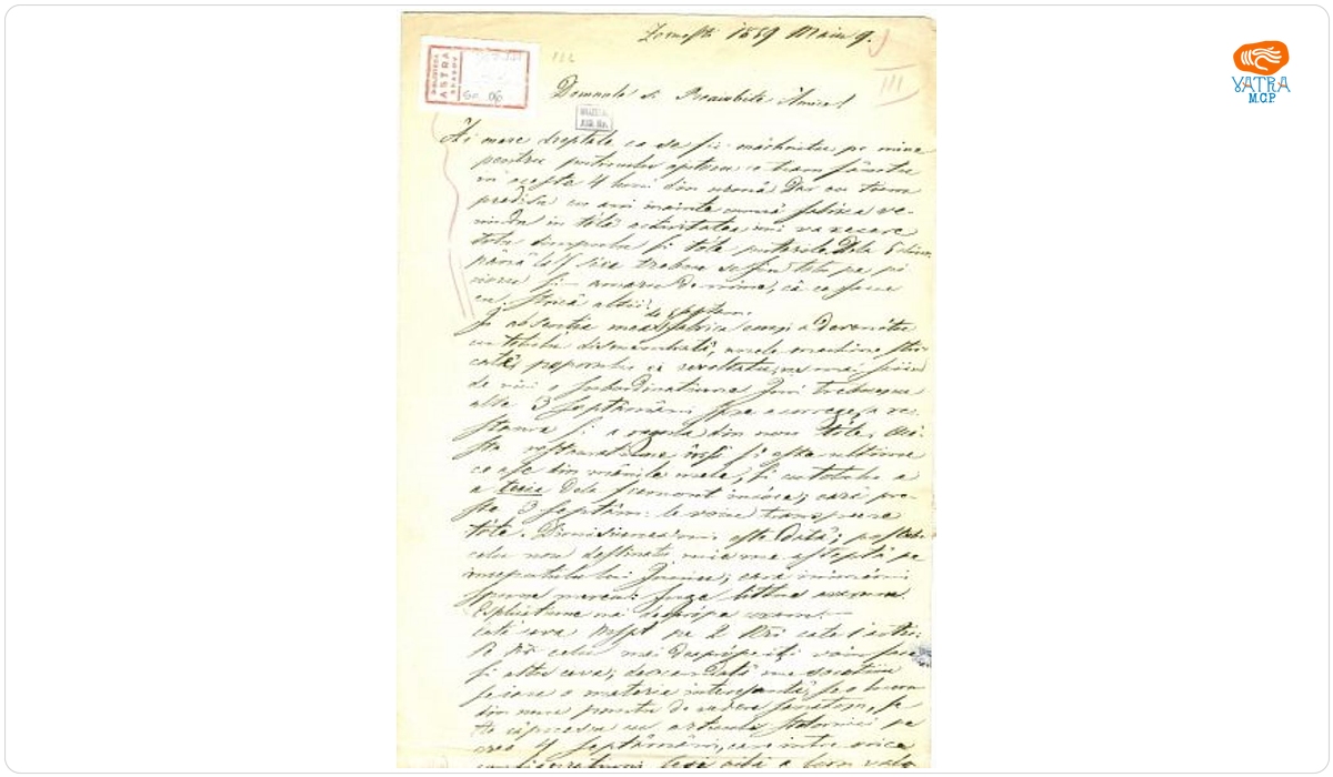 George Barițiu — Barițiu George către Mureșianu Iacob