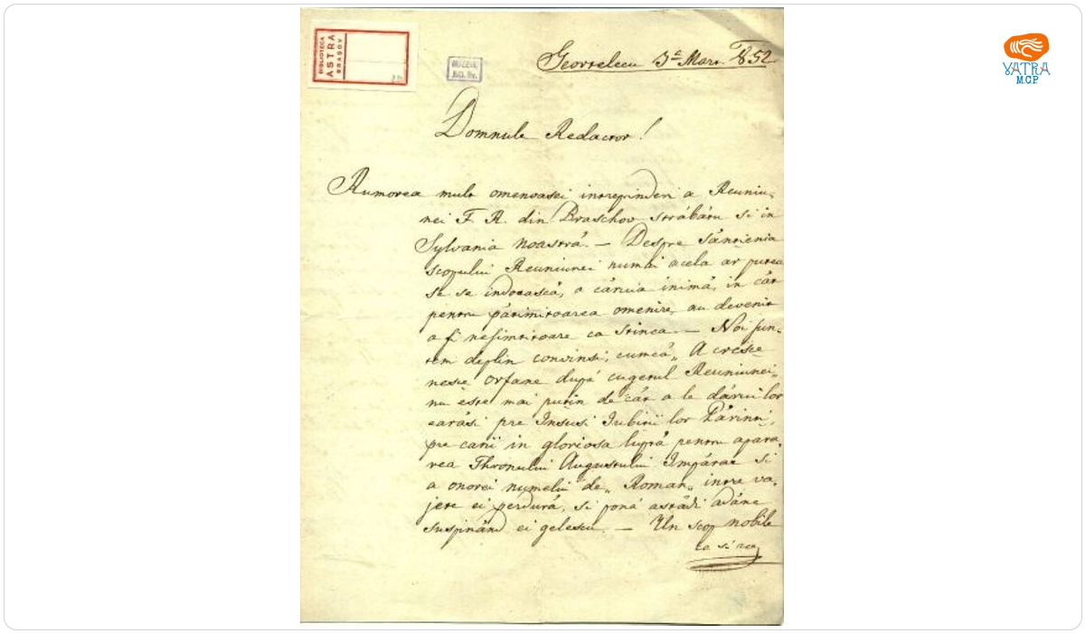 Loboncz Ioan către Mureșianu Iacob