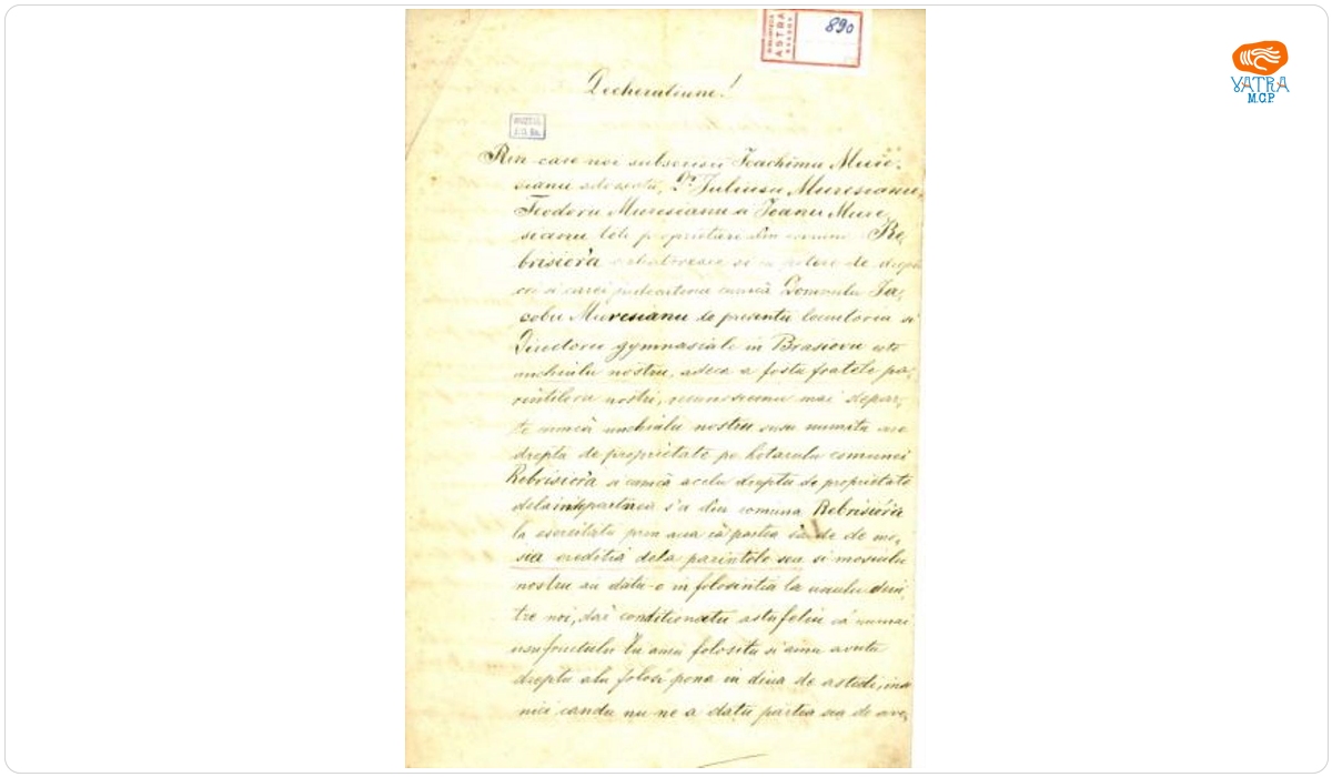 Mureșianu Iacob, proprietar în Rebrișoara