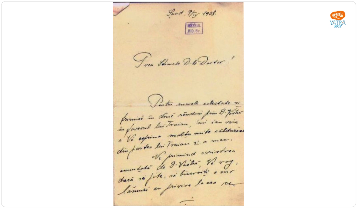 Pop Leontina către Mureșianu Aurel