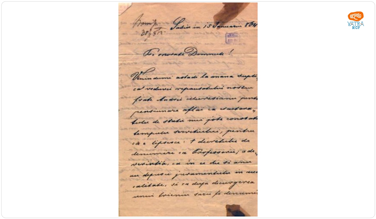 Poruțiu către Mureșianu Iacob