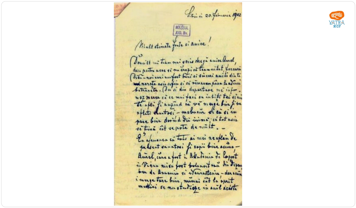 Popp Ioan către Mureșianu Aurel