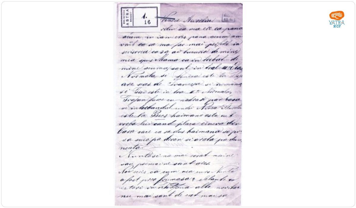 Iacob Mureșianu către fratele său, Aurel