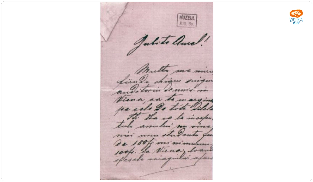 Iacob Mureșianu cere sprijin material fratelui său