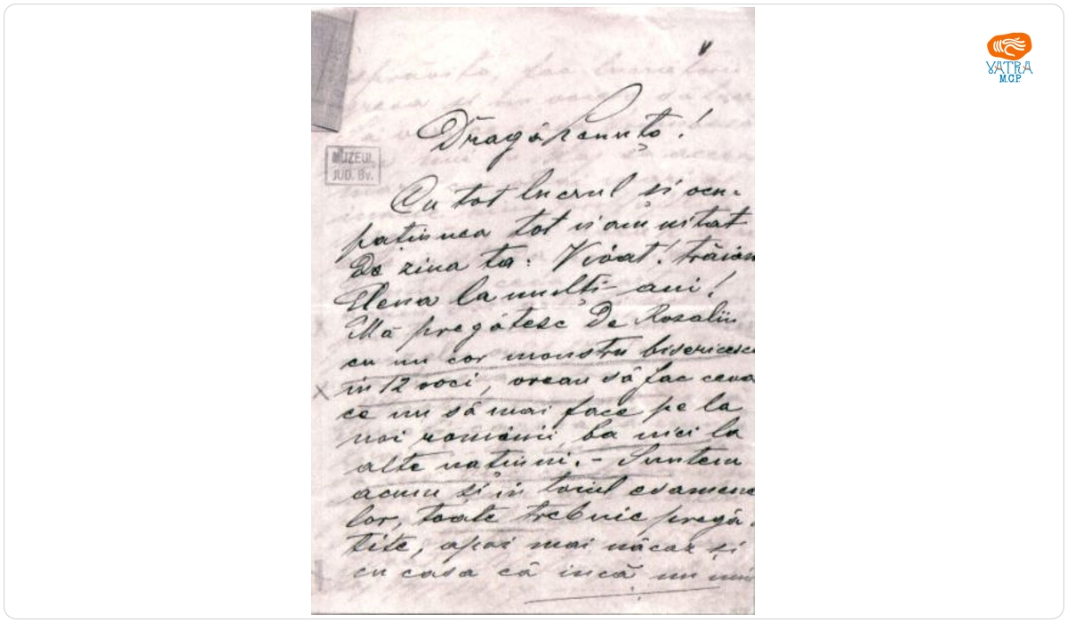 Iacob Mureșianu către Elena Mureșianu