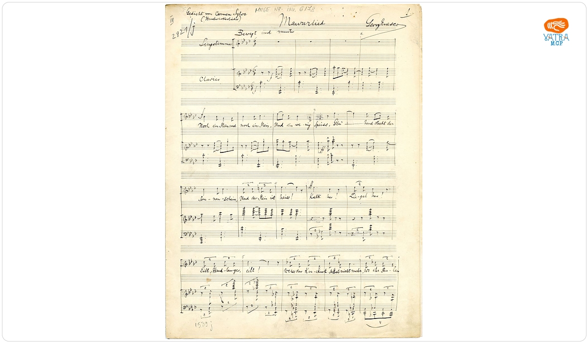 „Maurerlied”, pe versuri de Carmen Sylva