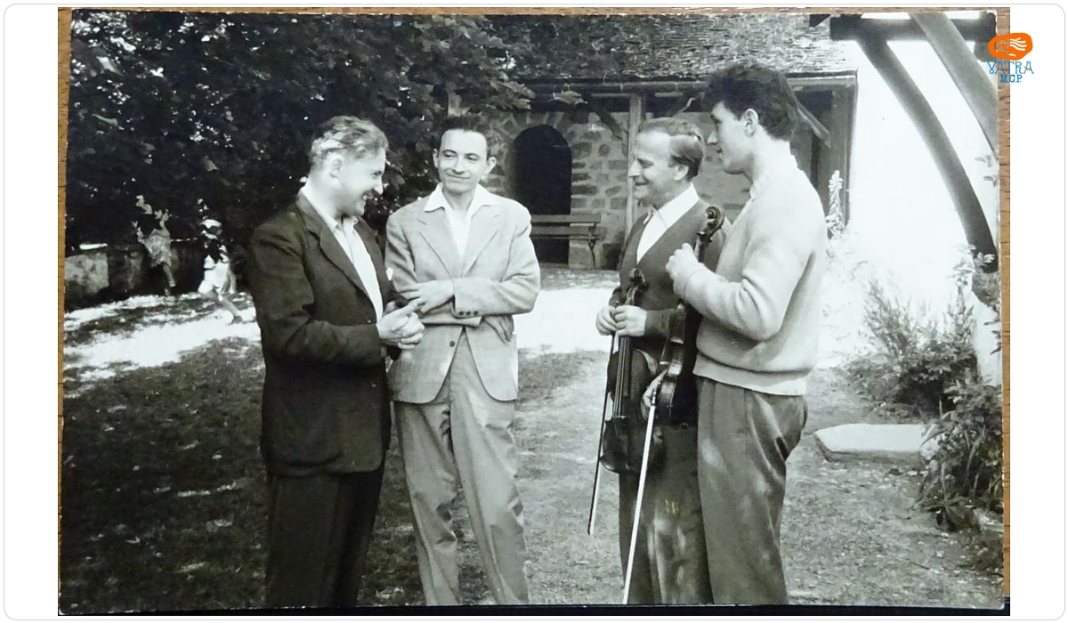 Muzicienii Yehudi Menuhin și Ernst Wallfisch, 1959