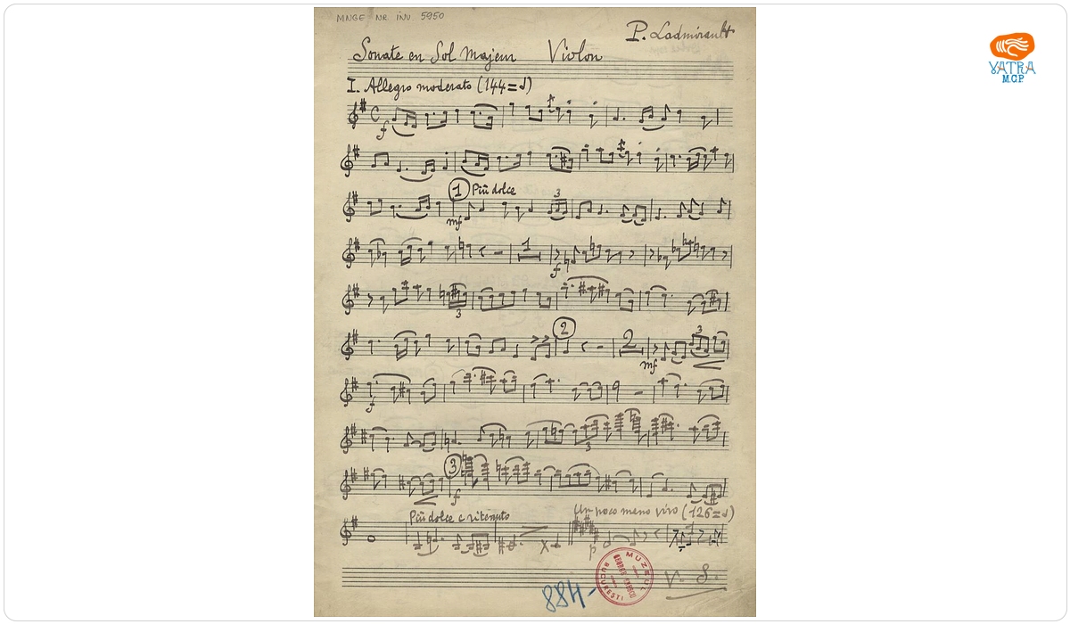 Sonate en Sol majeur. Violon