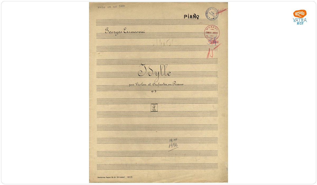 George Enacovici — Idylle pour violon et orchestre ou piano, op. 3