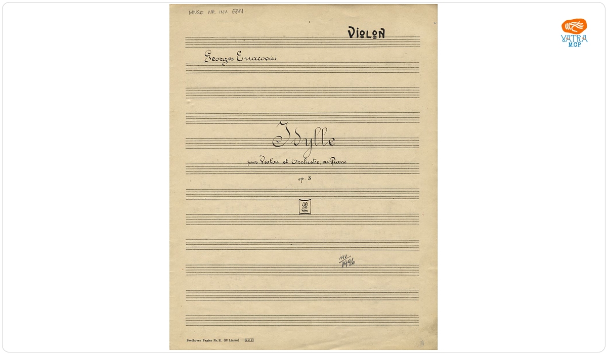 Idylle pour Violon et Orchestre ou Piano, op. 3 - Violon