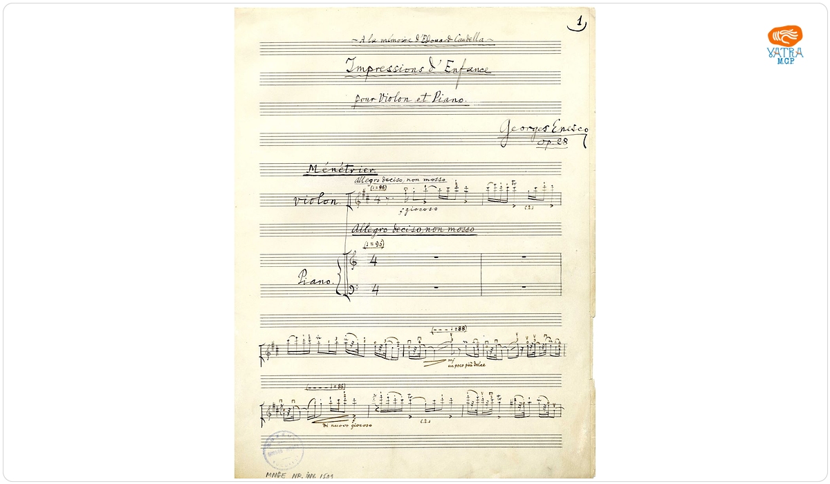 „Impressions d'Enfance pour Violon et Piano op. 28”