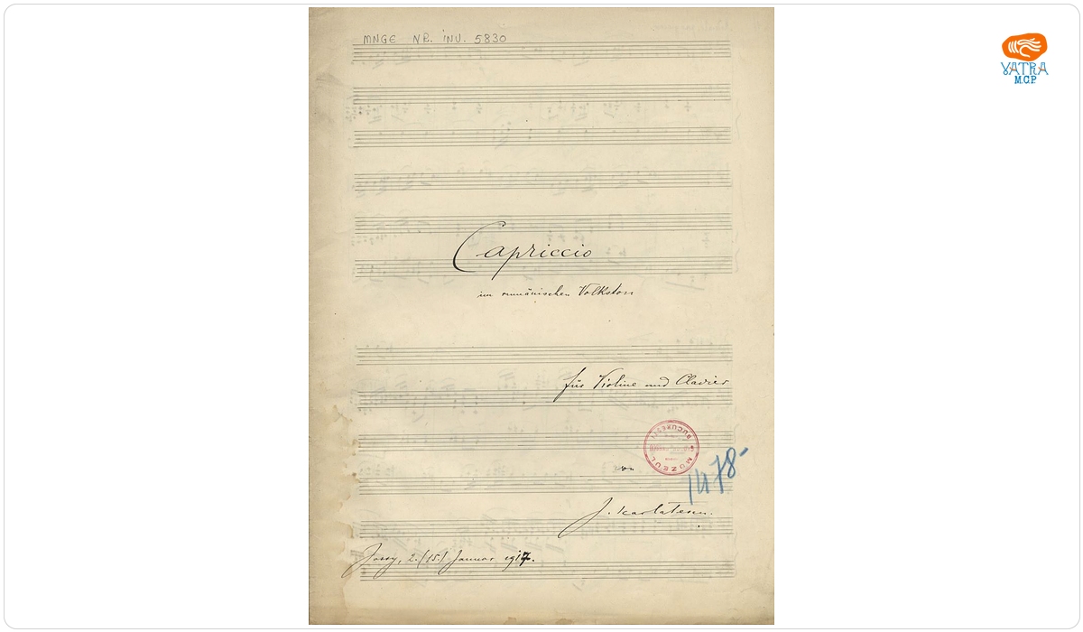 „Capriccio in rumänichen Volkston für Violine und Klavier”