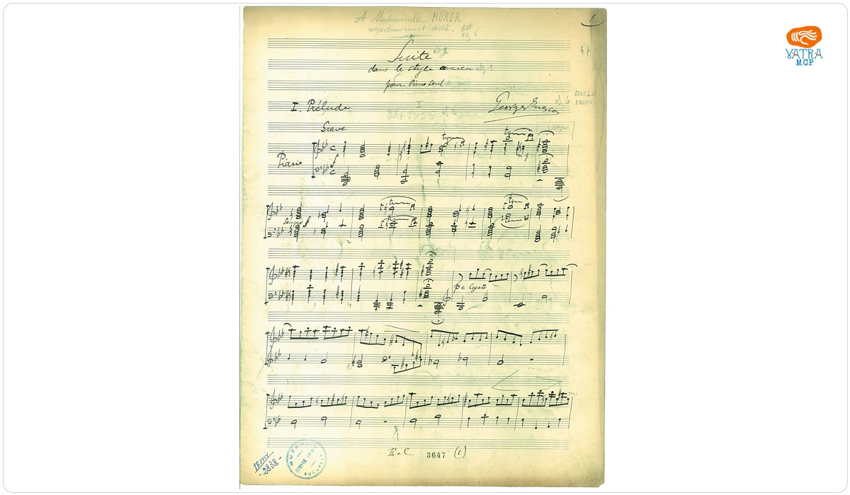George Enescu — Suite dans le style ancien pour Piano Seul