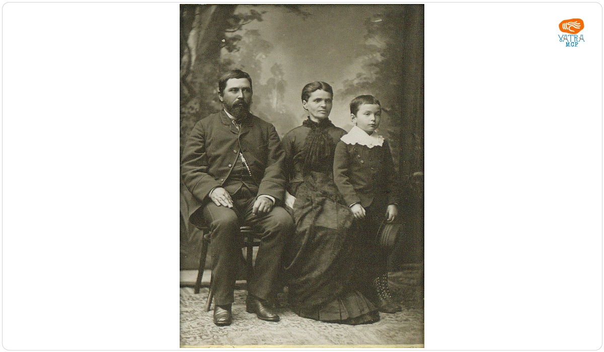 Familia Enescu: Costache, Maria și George Enescu