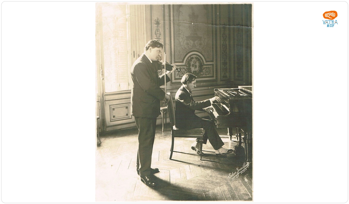 George Enescu și pianistul Alfred Cortot