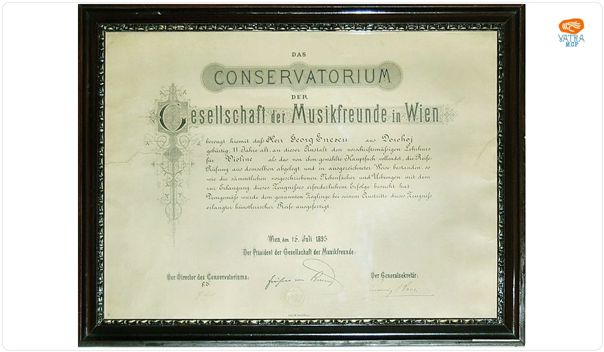 Das Conservatorium der Gesellschaft der Musikfreunde in Wien (Conservatorul Societății Prietenii Muzicii din Viena)