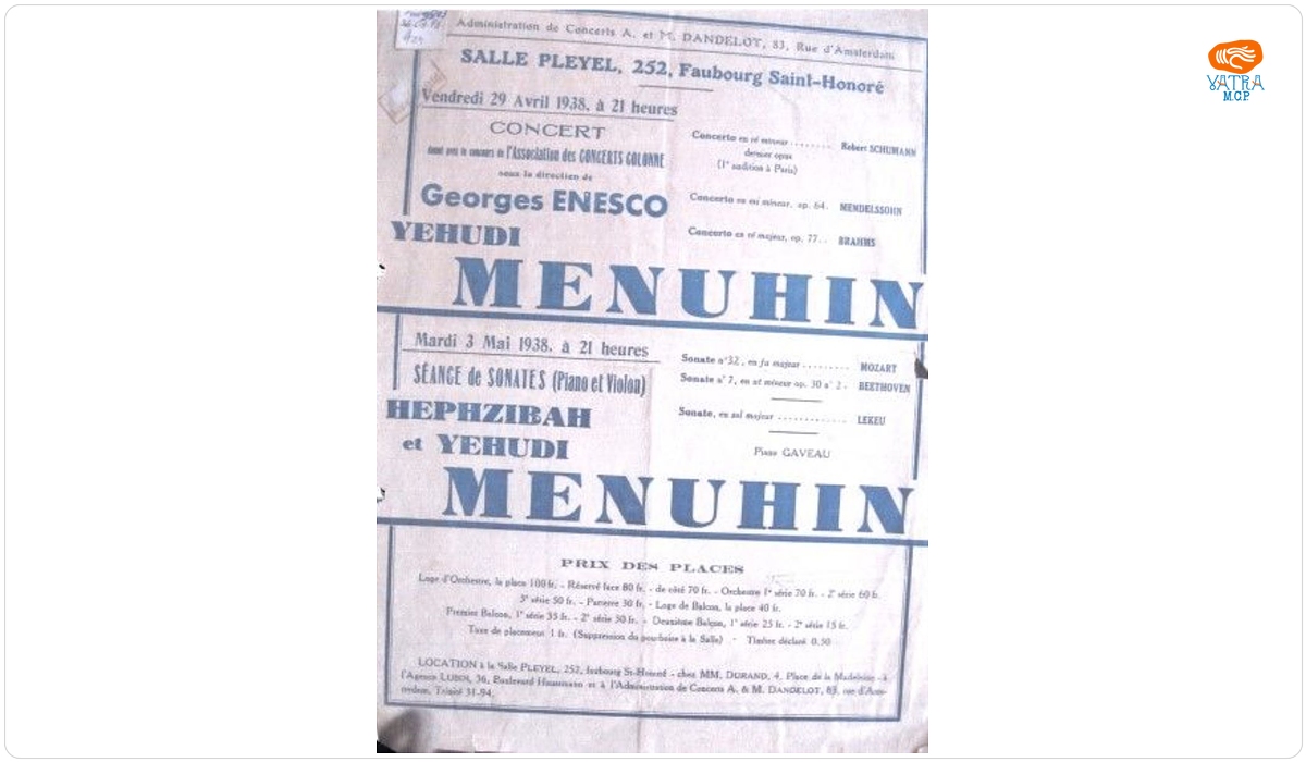 Afiș-program Enesco-Menuhin