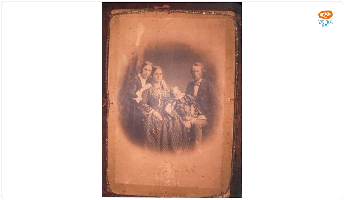 Fotografie Costache Rosetti-Teșcanu cu soția, fiica și fiul