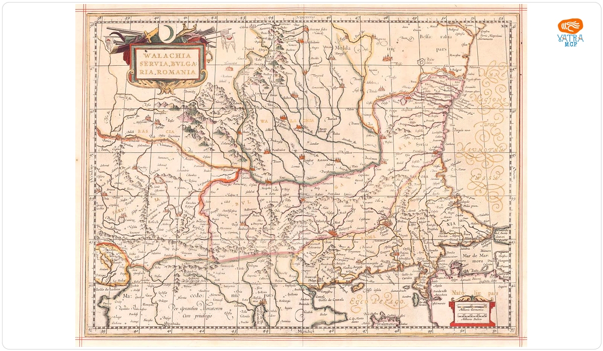 Walachia, Servia, Bulgaria, Romania; (Valahia, Serbia, Bulgaria, Romania)