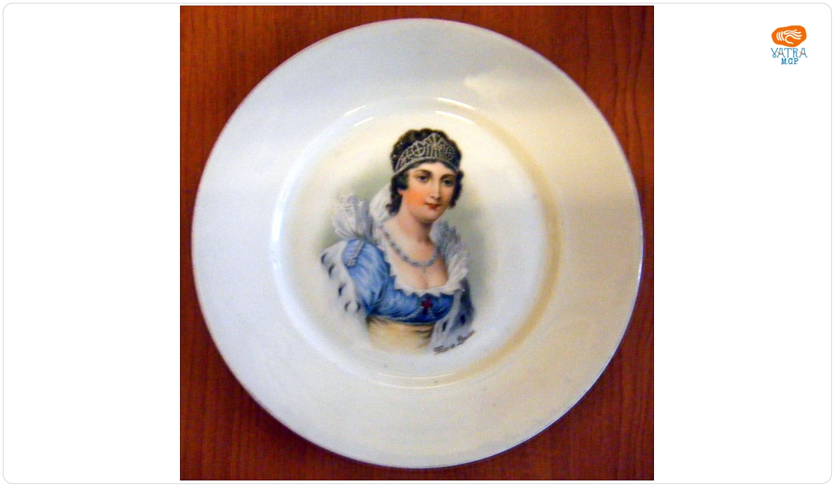 Farfurie decorativă cu portretul Împărătesei Marie Louise