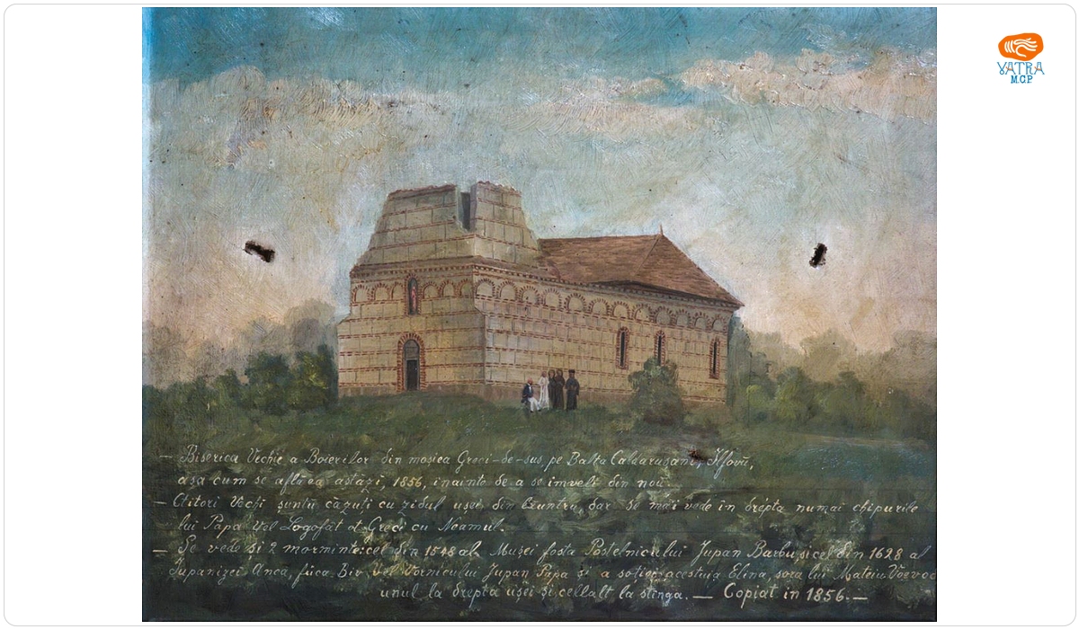 Biserica veche a satului Grecii de Sus, pe Lacul Căldărușani, Ilfov