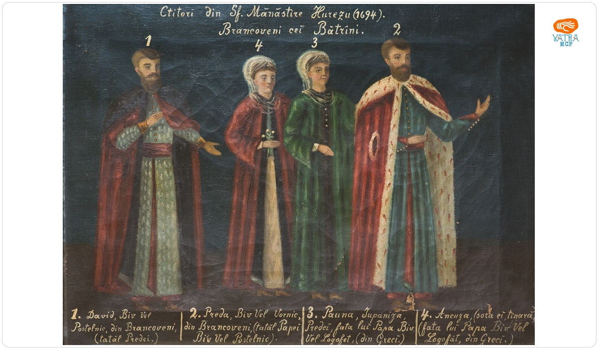 Ctitori din Sf. Mănăstire Hurezu (1694): Brâncoveni cei Bătrâni