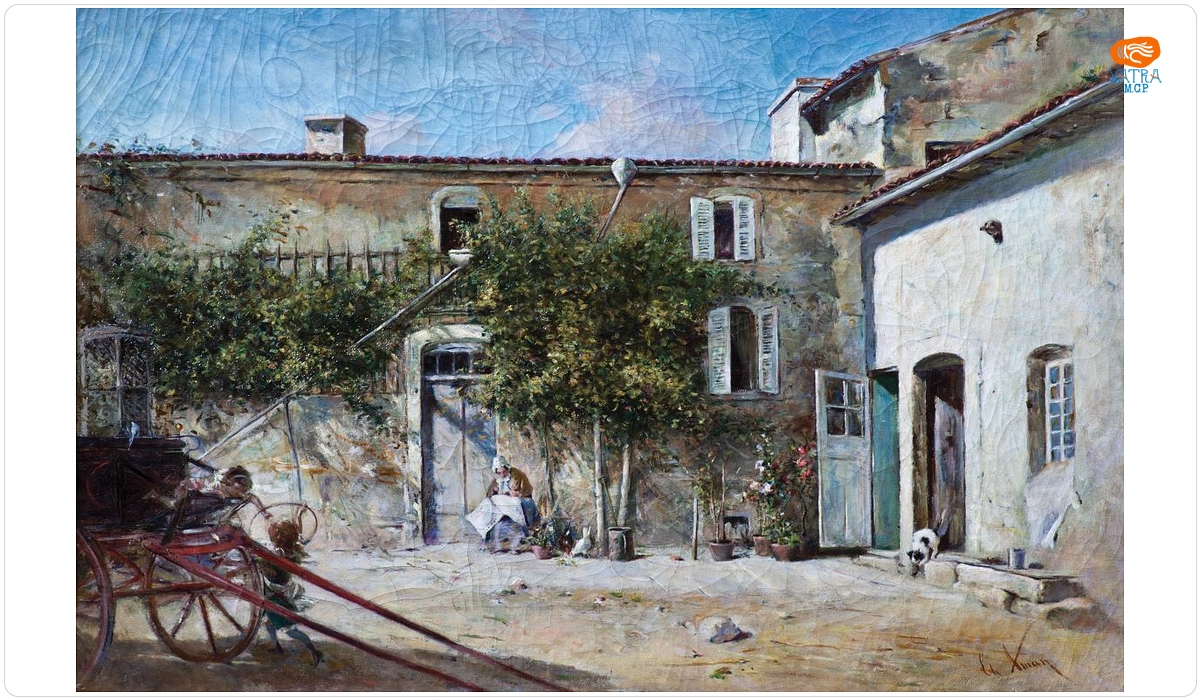 Într-o curte la Contrexéville