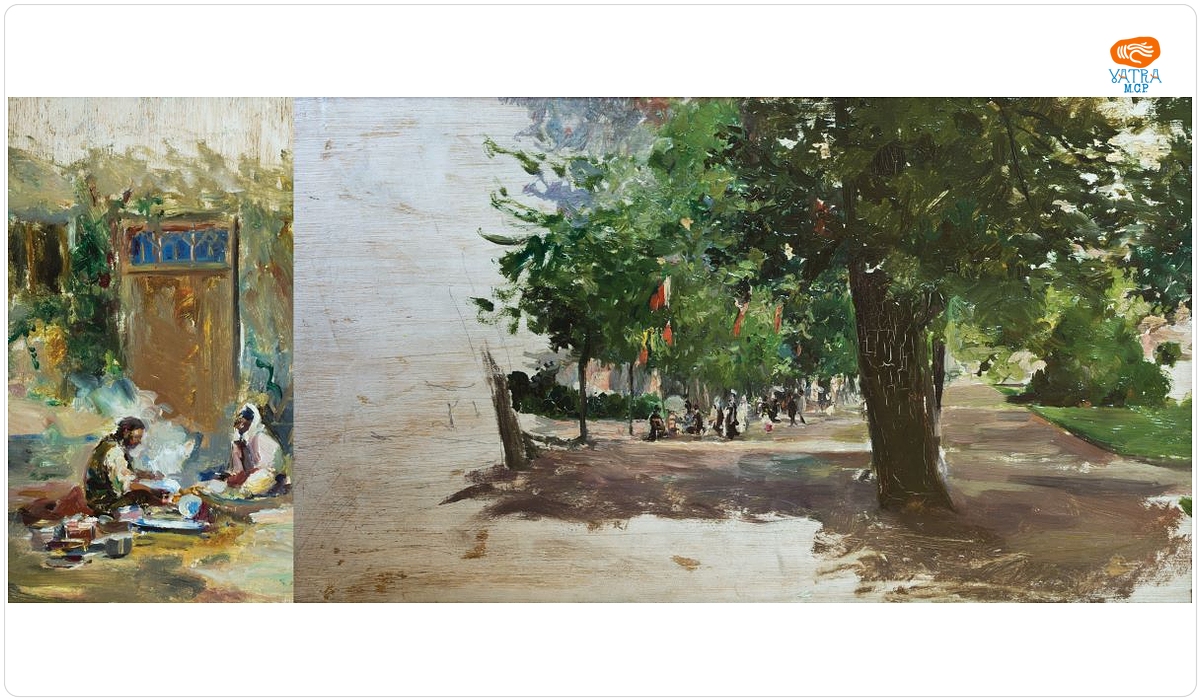 Doi țigani spoitori/În parc (verso)