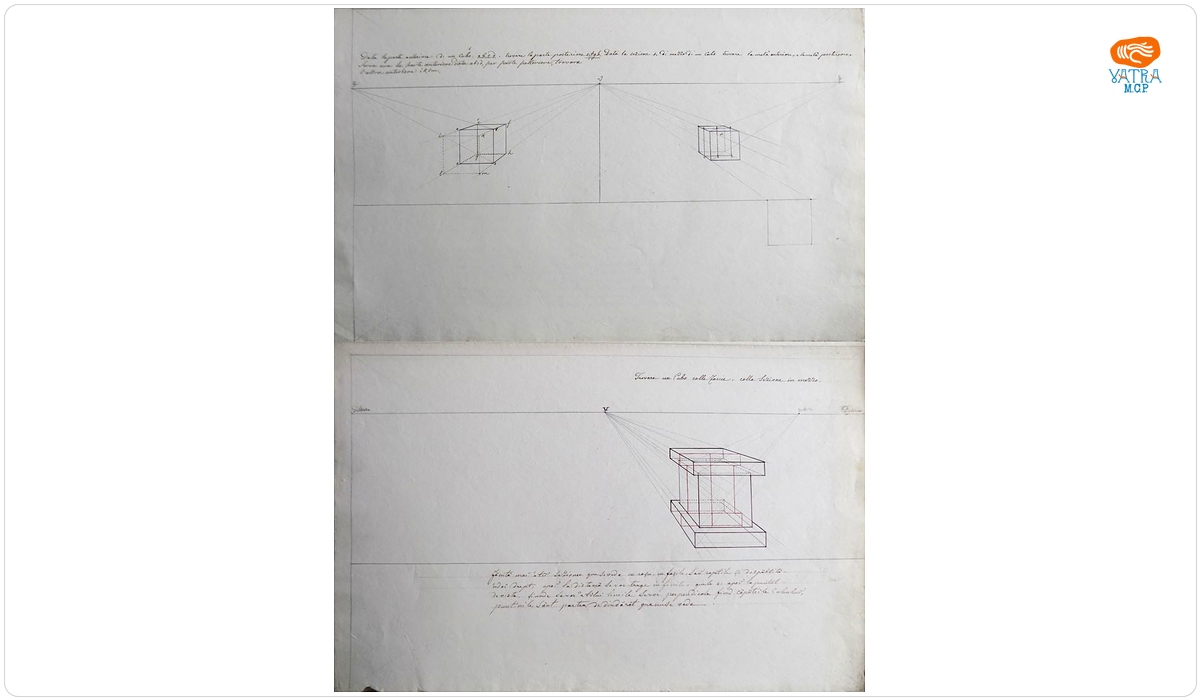 Studiu de perspectivă - soclu și cuburi