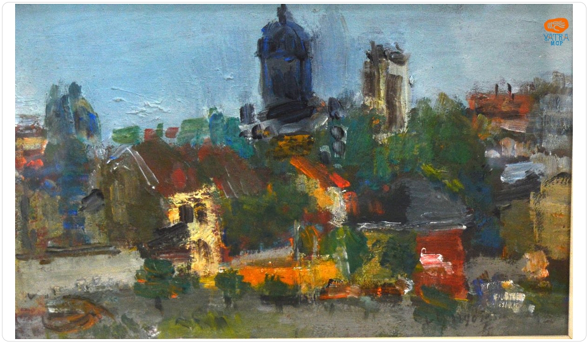 Lucian Grigorescu — Peisaj citadin cu biserică