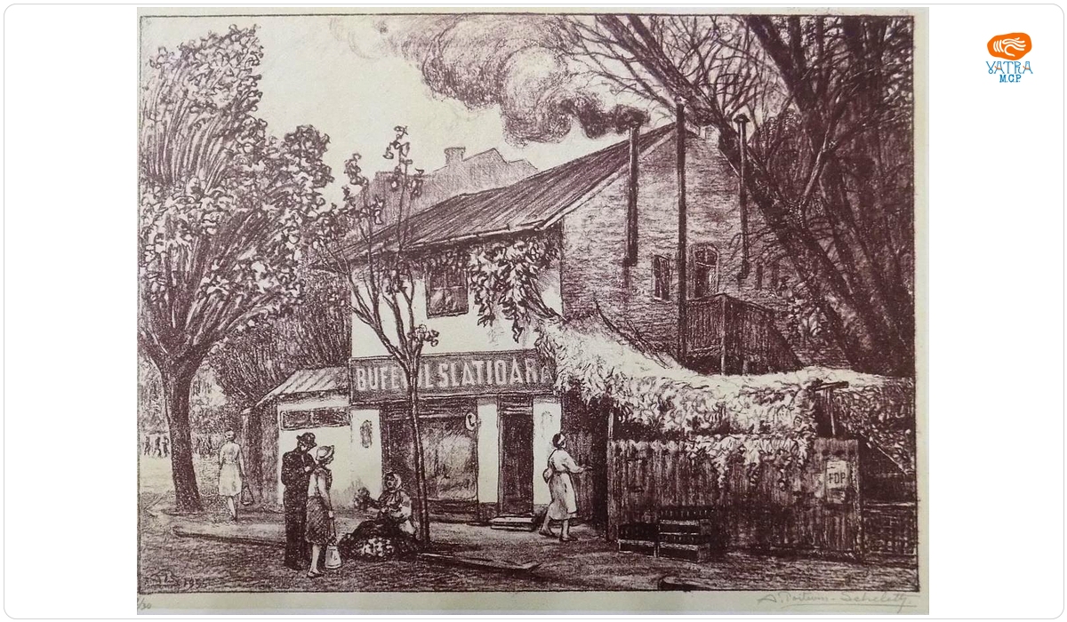 Alexandru Poitevin-Scheletti — Bufetul Slătioara din ciclul „București pitoresc”