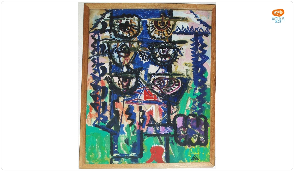 Ion Țuculescu — Compoziție pe fond verde