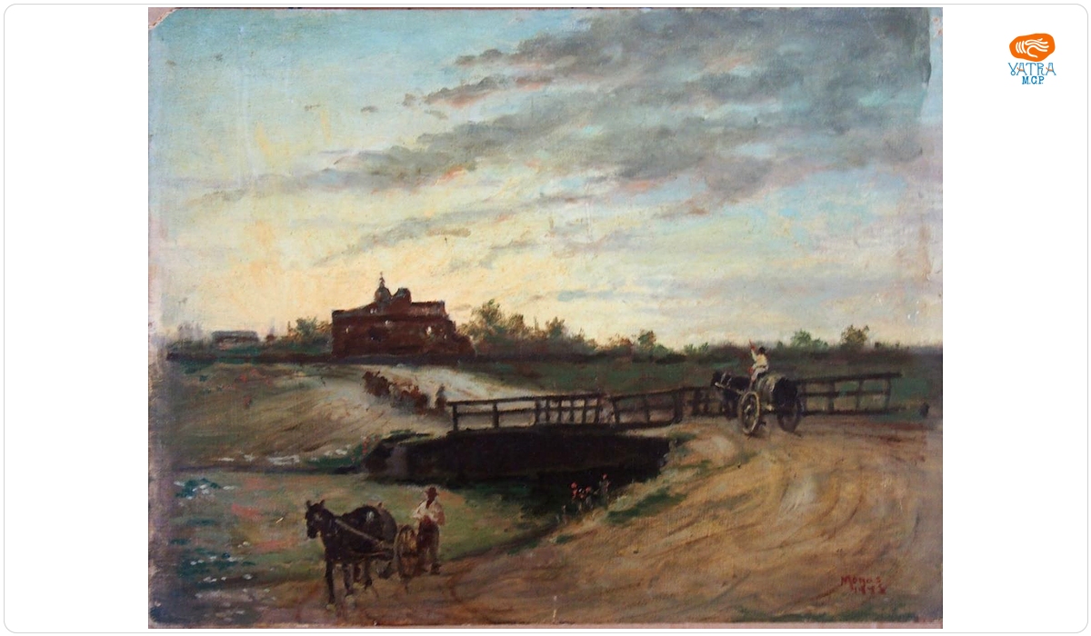 Podul de la Băneasa - cu sacagii (1890)
