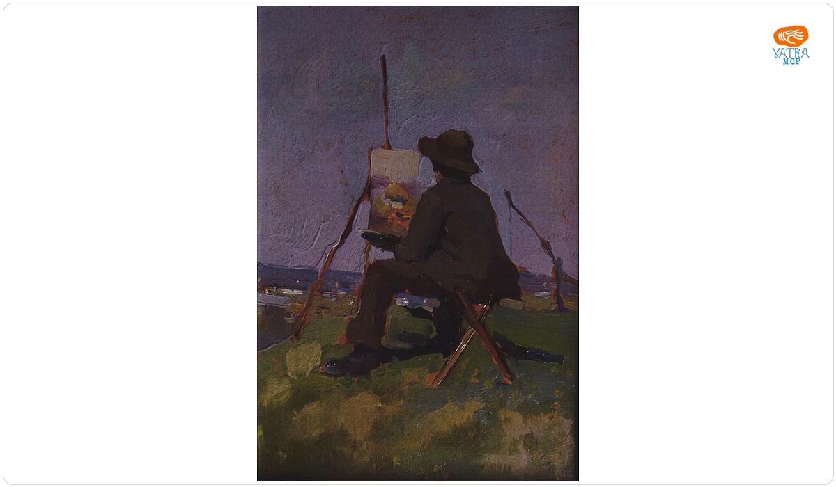 Pictor lucrând