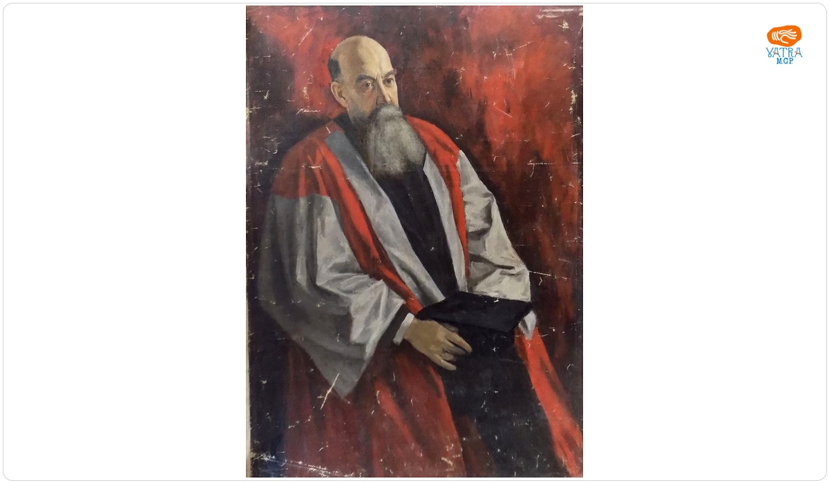 Portret(ul lui Nicolae) Iorga (în roba de doctor honoris causa al Universității Oxford)