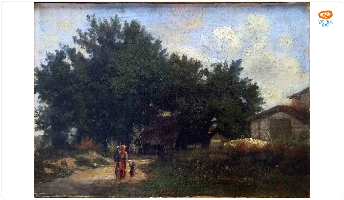 Peisaj rustic cu figuri