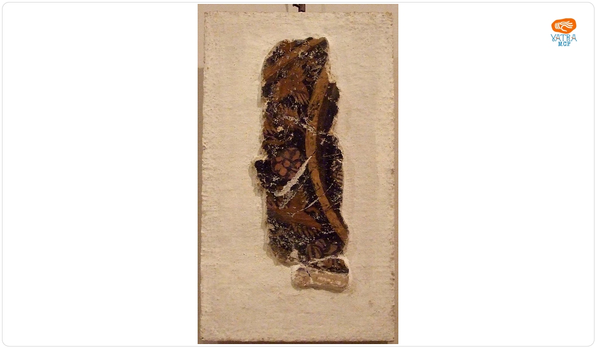 Friză decorativă - pictură murală religioasă (fragment)