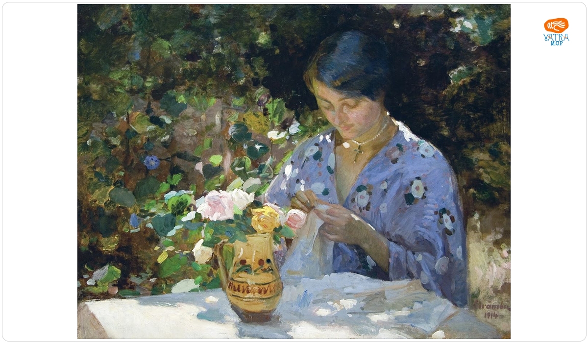 Ipolit Strâmbu — La lucru în grădină