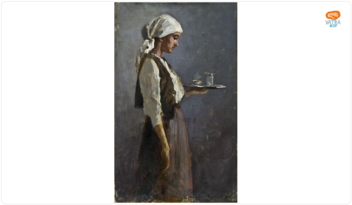 Nicolae Vermont — Femeie tânără cu tavă