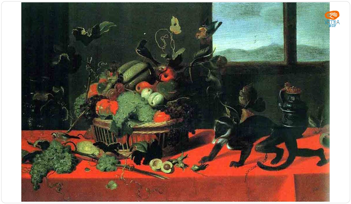 Frans Snyders — Natură statică cu maimuță