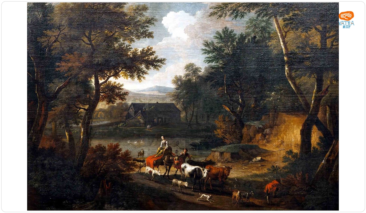 Nicolas Pietersz Berchem — Peisaj cu personaje și animale