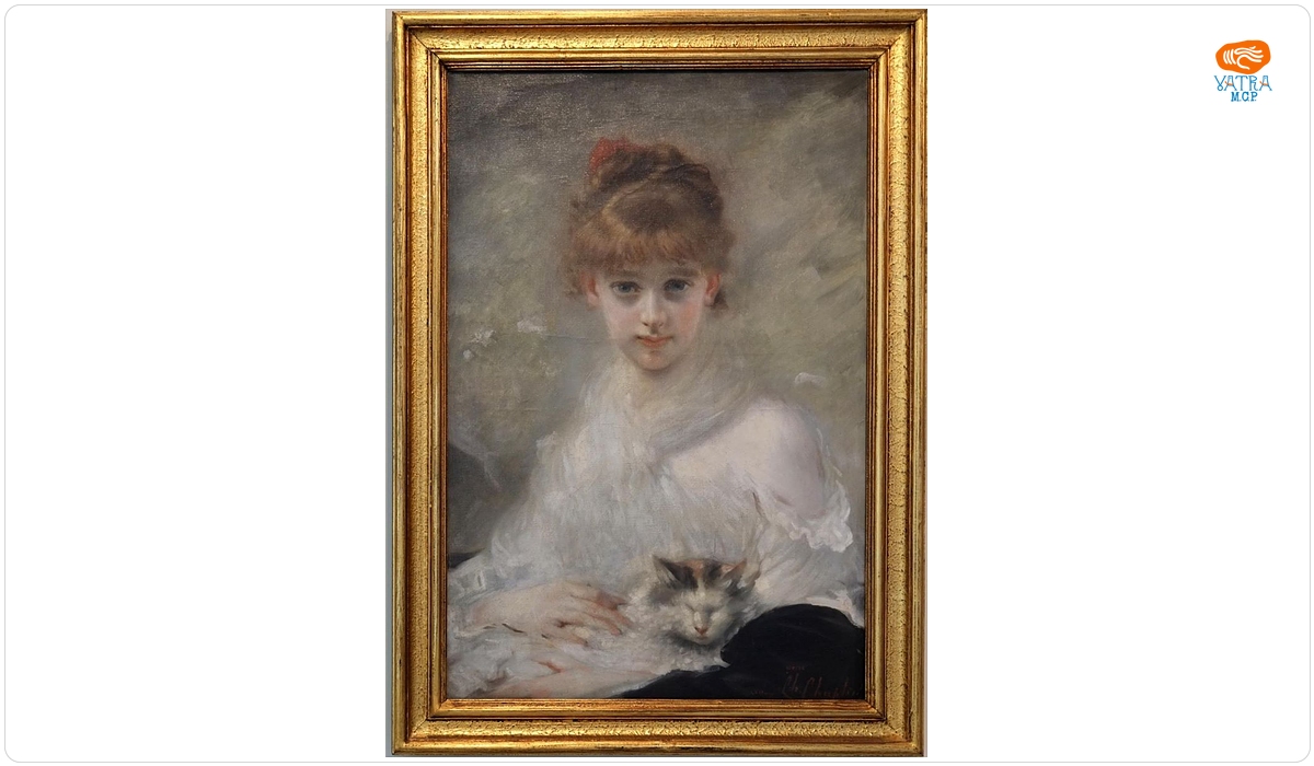 Portret de femeie cu pisică