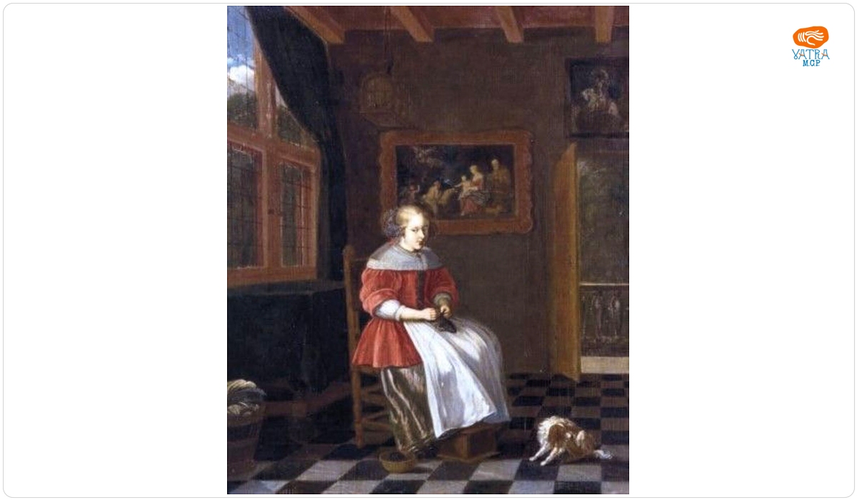 Femeie în interior (Femeie tricotând)
